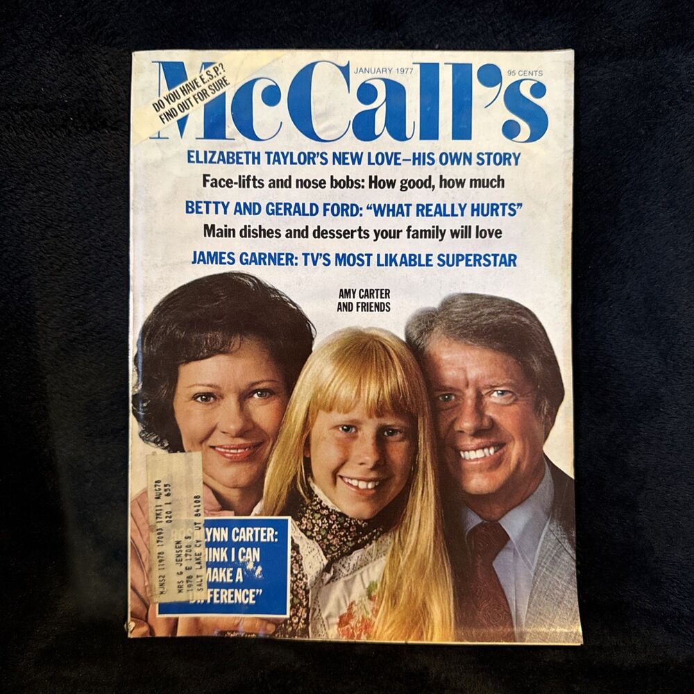Vintage McCall's Magazine January 1977 Gerald and Betty Ford Nostalgia Vantage